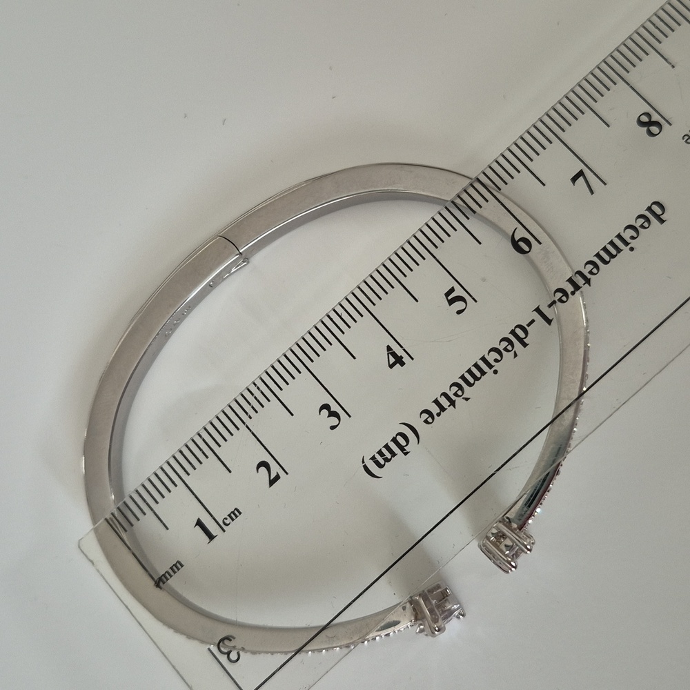 Elegant Silver Bracelet with Cz - Picture 4 of 5
